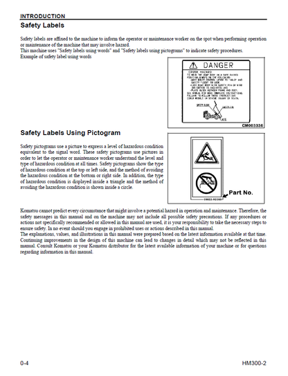 Komatsu HM300-2 Dump Truck PDF Manual CEAM017504