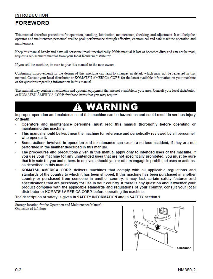 Komatsu HM350-2 Dump Truck Operation Guide CEAM017704