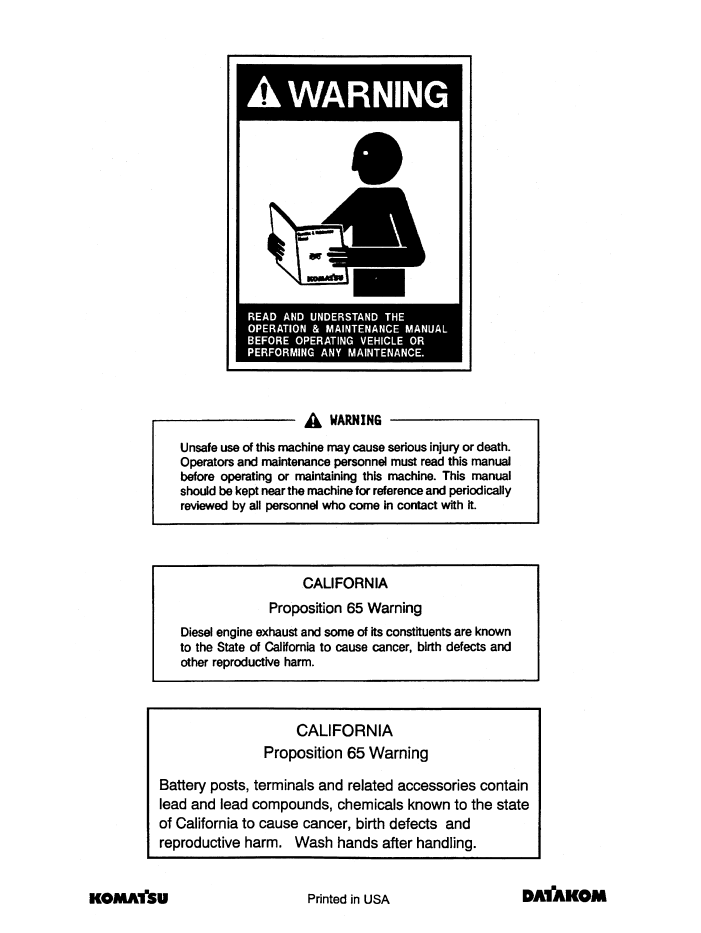 Komatsu HM350-2 Operation and Maintenance Manual CEAM017704