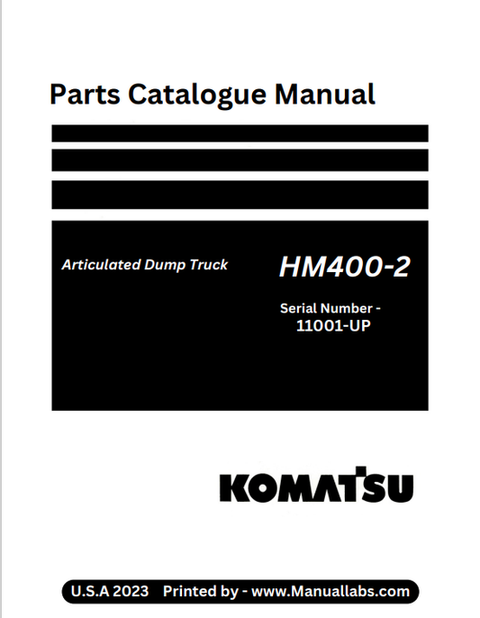 Komatsu HM400-2 Articulated Dump Truck Sn 11001-up Parts Catalogue Manual - PDF File