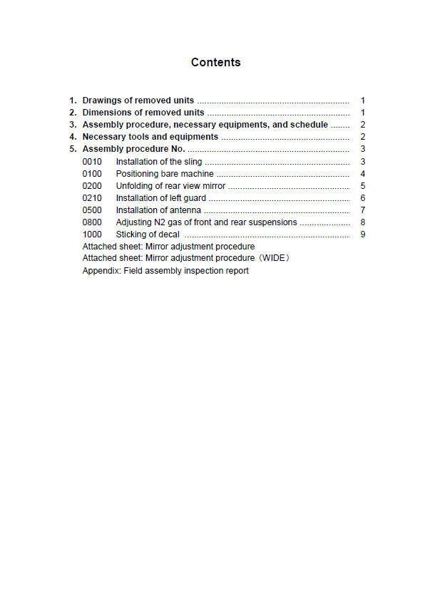 Komatsu HM400-3M0 Heavy-Duty Articulated Truck Assembly Guide