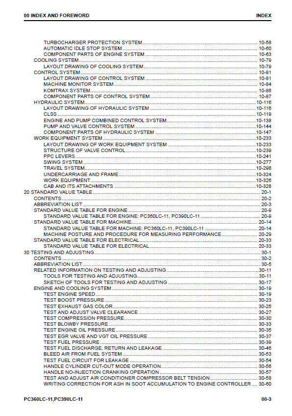  Komatsu Hydraulic Excavator Maintenance and Troubleshooting Manual PC360LC-11 PC390LC-11