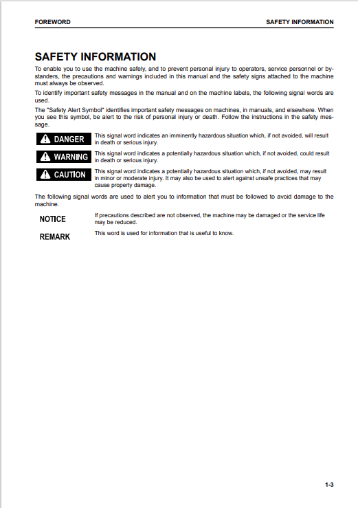 Komatsu PC138USLC-11 Operator & Maintenance Manual 50001-UP