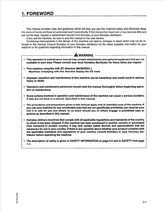 Komatsu PC150HD-5K Crawler Dozer Operation & Maintenance Manual