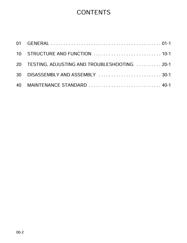 Komatsu PC200Z-6LE Service & Repair Manual | Publication CEBM001700
