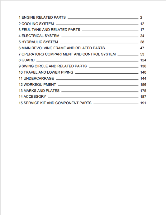 Komatsu PC20MRX-1 Crawler Excavator Parts Catalogue Manual PDF