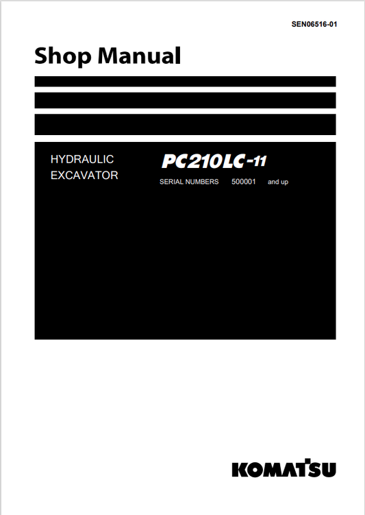 Komatsu PC210LC-11 Hydraulic Excavator Shop Manual SEN06695-01