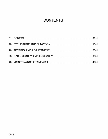 Komatsu PC210LC-6 PC220LC-6 Excavator Service Manual – CEBM000102