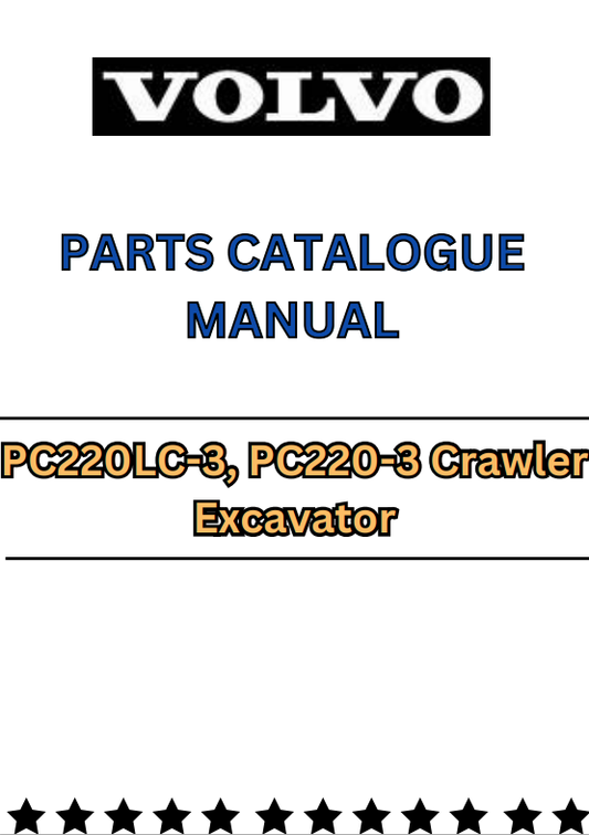Komatsu PC220LC-3 & PC220-3 Excavator Parts Manual 20001-UP