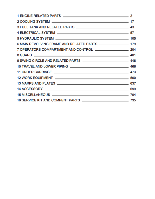 Komatsu PC220LC-7 Crawler Excavator Parts Catalogue Manual PDF