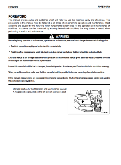 Komatsu PC228USLC-3 Crawler Excavator Maintenance Guide PDF