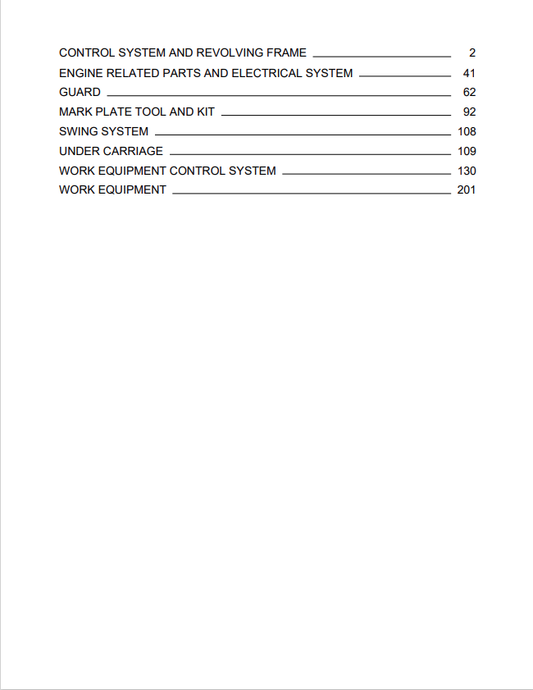Komatsu PC28UU-1 Crawler Excavator Parts Catalogue Manual PDF