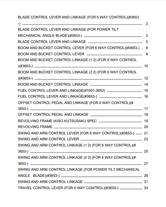Komatsu PC28UU-1 Excavator Parts Manual S/N 1001-UP