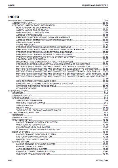 Komatsu PC290LC-11 Technical Workshop Manual – CEBM028803