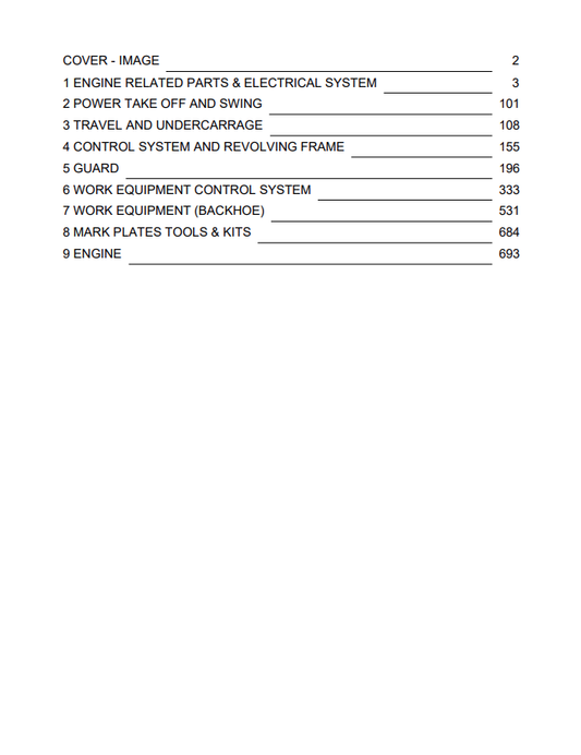 Komatsu PC300LC-5 Crawler Excavator Parts Catalogue Manual PDF