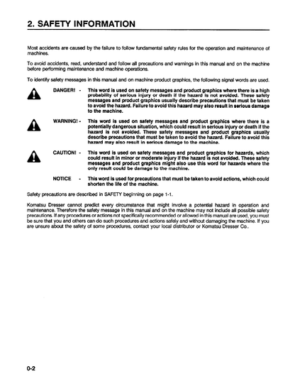 Komatsu PC300LC-5 Excavator Maintenance And Operating Guide CEAD207040