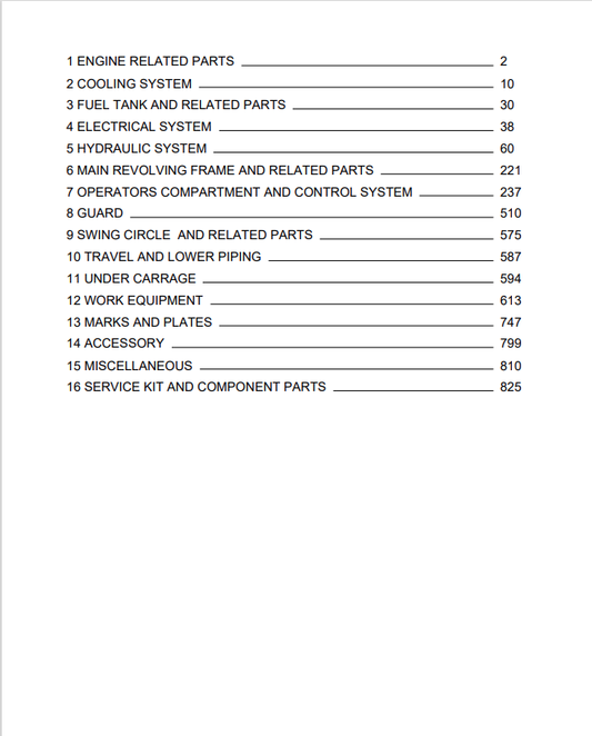 Komatsu PC300LC-6 Crawler Excavator Parts Catalogue Manual PDF