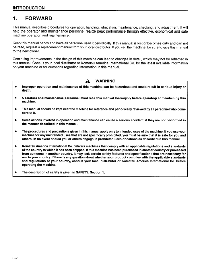 Komatsu PC300LC-6 PC300HD-6 Operation and Maintenance PDF CEAM003301