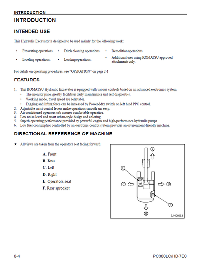 Komatsu PC300LC-7E0 PC300HD-7E0 PDF Manual CEAM016903