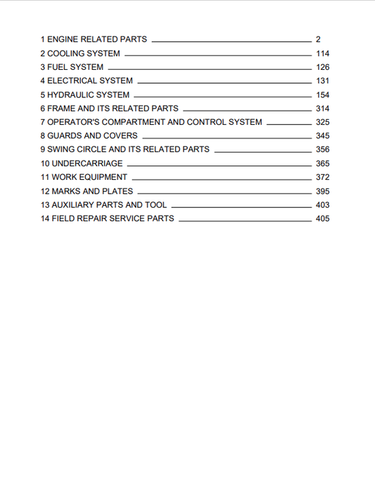 Komatsu PC30MR-5 Crawler Excavator Parts Catalogue Manual PDF