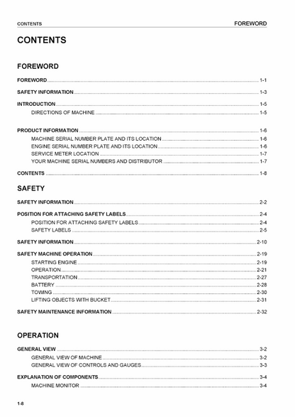 Komatsu PC360-7 Hydraulic Excavator Operator and Maintenance Guide OMEH3607M1