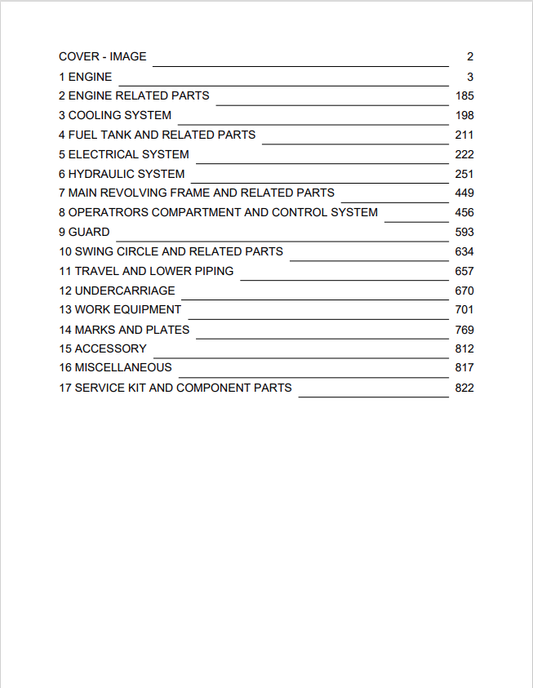 Komatsu PC360LC-10 Excavator Parts Catalogue S/N A32001-UP K64001-UP