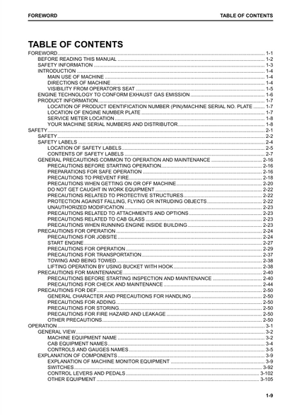 Komatsu PC360LC-11 PC390LC-11 Maintenance Guide and Operating Instructions