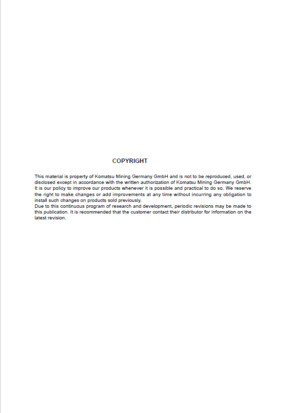 Komatsu PC4000-6 Mining Shovel Assembly and Installation Instruction Guide