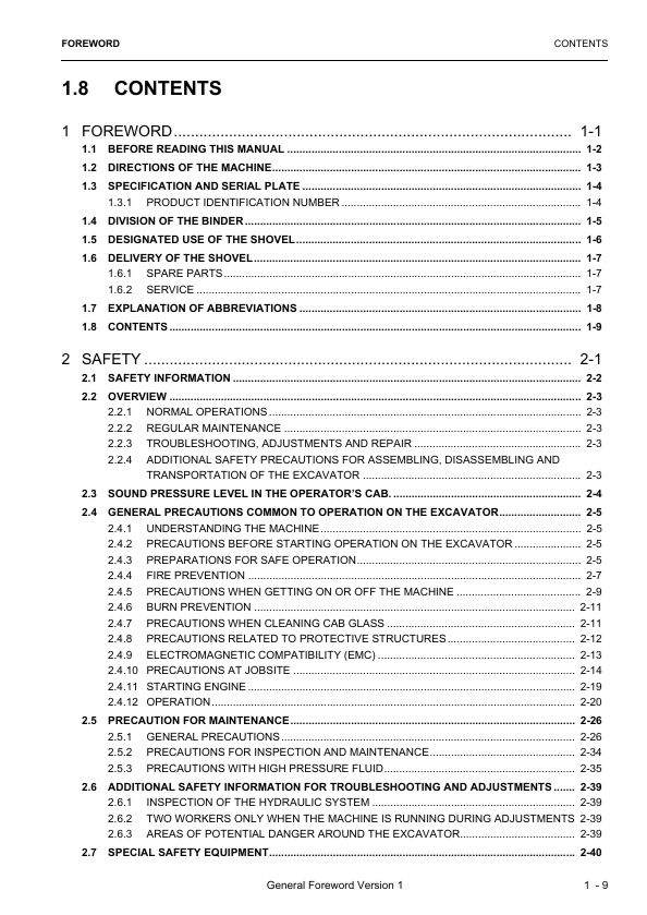 Komatsu PC4000-6 Operation, Inspection and Preventive Maintenance Manual OM-PC4000-8224