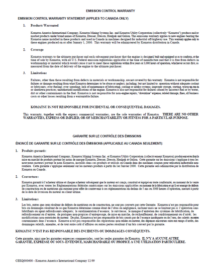 Komatsu PC400LC-7L Excavator PDF Manual CEAM012901