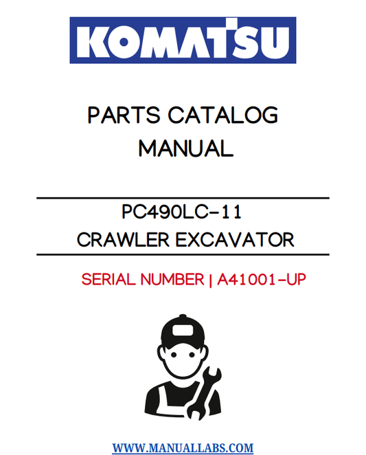 Komatsu PC490LC-11 Crawler Excavator Parts Catalogue Manual PDF