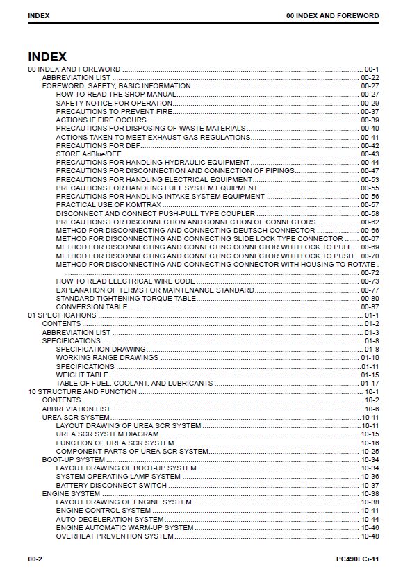 Komatsu PC490LCi-11 Technical Workshop Manual – CEBM031500