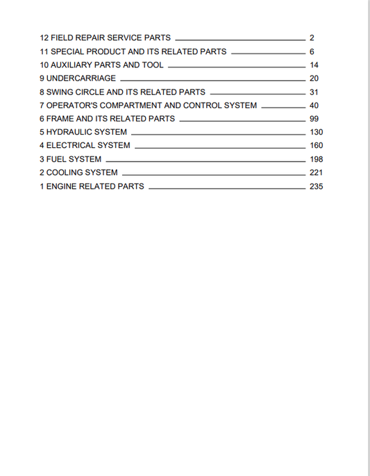 Komatsu PC55MR-5 Crawler Excavator Parts Catalogue Manual S/N 20001-UP - PDF File