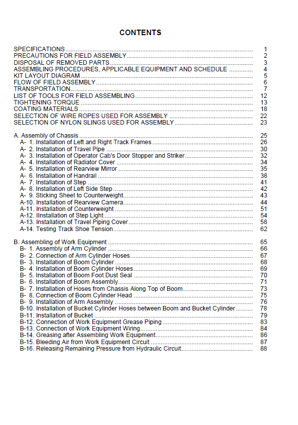 Komatsu PC650LC-11 Technical Field Assembly Guide – GEN00149-01