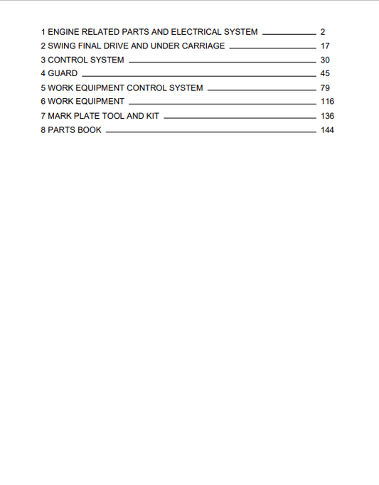 Komatsu PC70FR-1 Crawler Excavator Parts Catalogue Manual S/N 10001-UP - PDF File