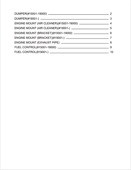 Komatsu PC75UU-3 Excavator Parts Manual S/N 15001-UP