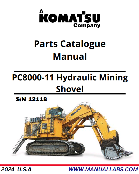 Komatsu PC8000-11 Mining Shovel Parts Manual 12118