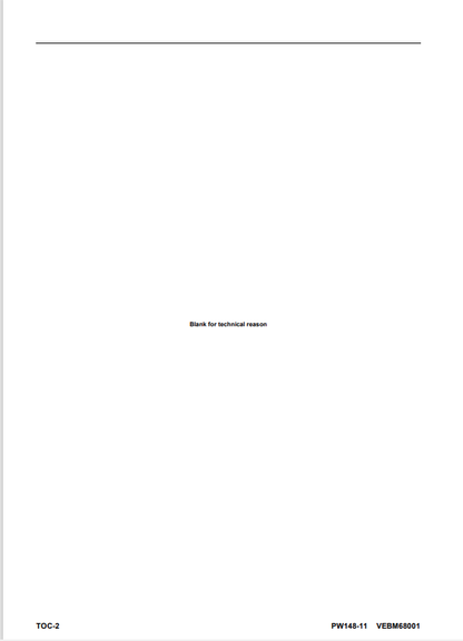 Komatsu PW148-11 Workshop Manual S/N H55051-Up