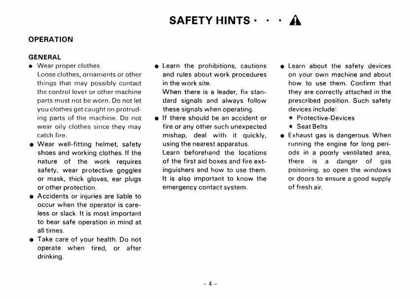 Komatsu PW60-3 Operation, Inspection and Preventive Maintenance Manual SEAM020B0303