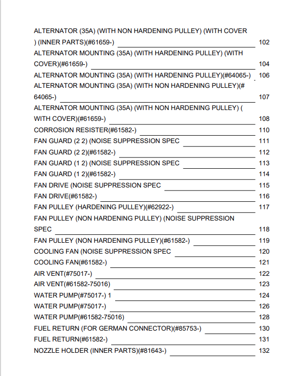 Komatsu S6D125E-2A-6 Diesel Engine Manual S/N 60721-UP PDF