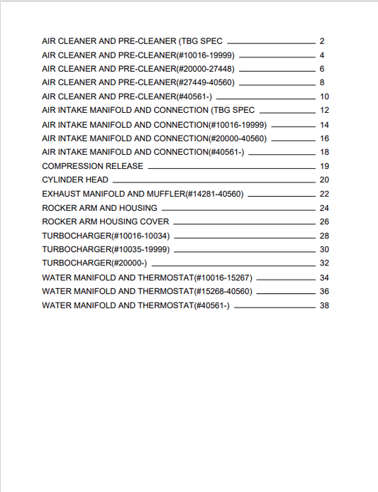 Komatsu S6D155-4B Engine Parts Manual S/N 10016-UP
