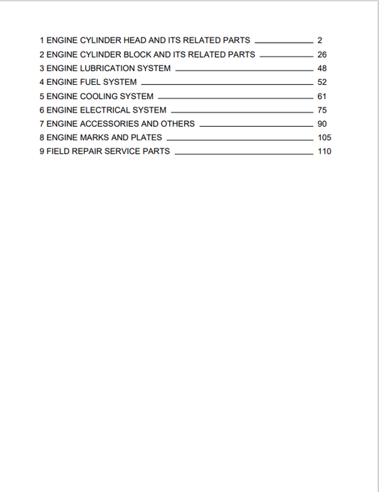 Komatsu SAA4D95LE-6A Engine Parts Catalogue PC138US-10 PDF