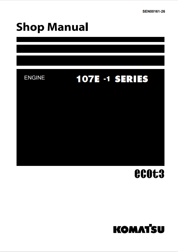 Komatsu SAA6D107E-1-A Diesel Engine Shop Manual 6D107E-BE1