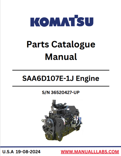 Komatsu SAA6D107E-1J Diesel Engine Parts Manual PDF