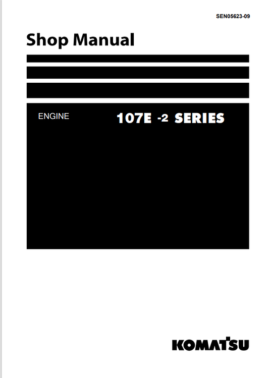Komatsu SAA6D107E-2B Engine Shop Manual S/N 26600006-UP PDF