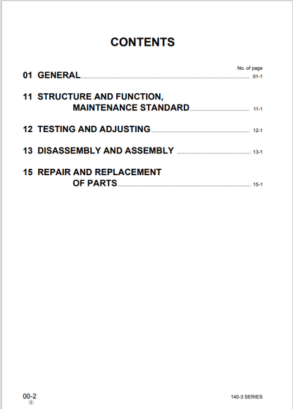 Komatsu SAA6D140E-3B-8 Diesel Engine Service & Repair Manual