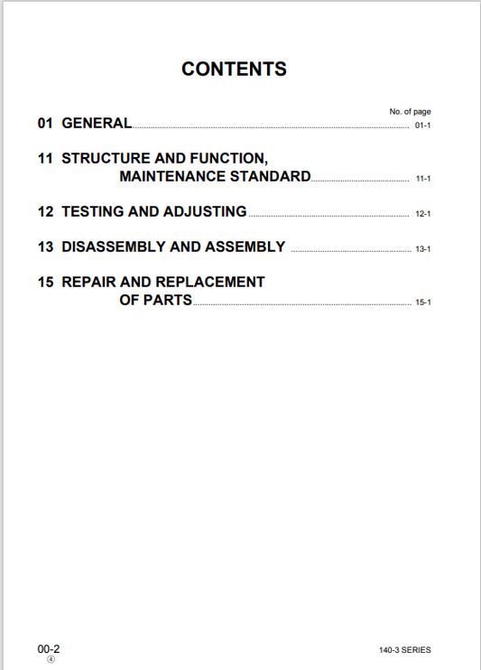 Komatsu SAA6D140E-3B-8 Diesel Engine Service & Repair Manual