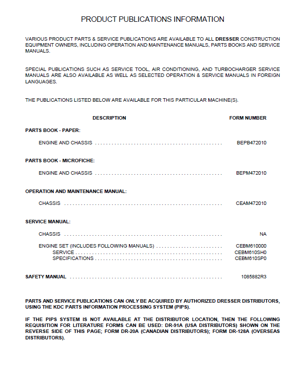 Komatsu TD-9H Crawler Tractor Operating Guide CEAD472010