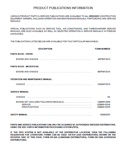 Komatsu TD-9H Crawler Tractor Operating Guide CEAD472010