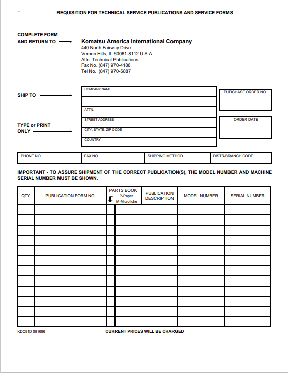 Komatsu WA120-3L Technical Shop & Maintenance Manual PDF